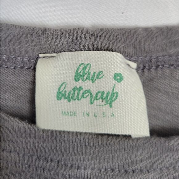 BLUE BUTTERCUP shirt gray long sleeve high low tee L - Picture 5 of 7